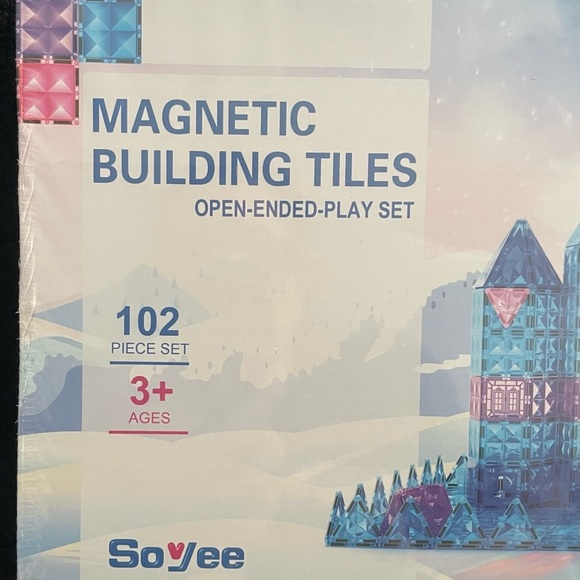NIB Magnetic Tiles 3D Kids Toys Age 3+ Educational Magnetic Building 102 PC SET - Picture 3 of 7